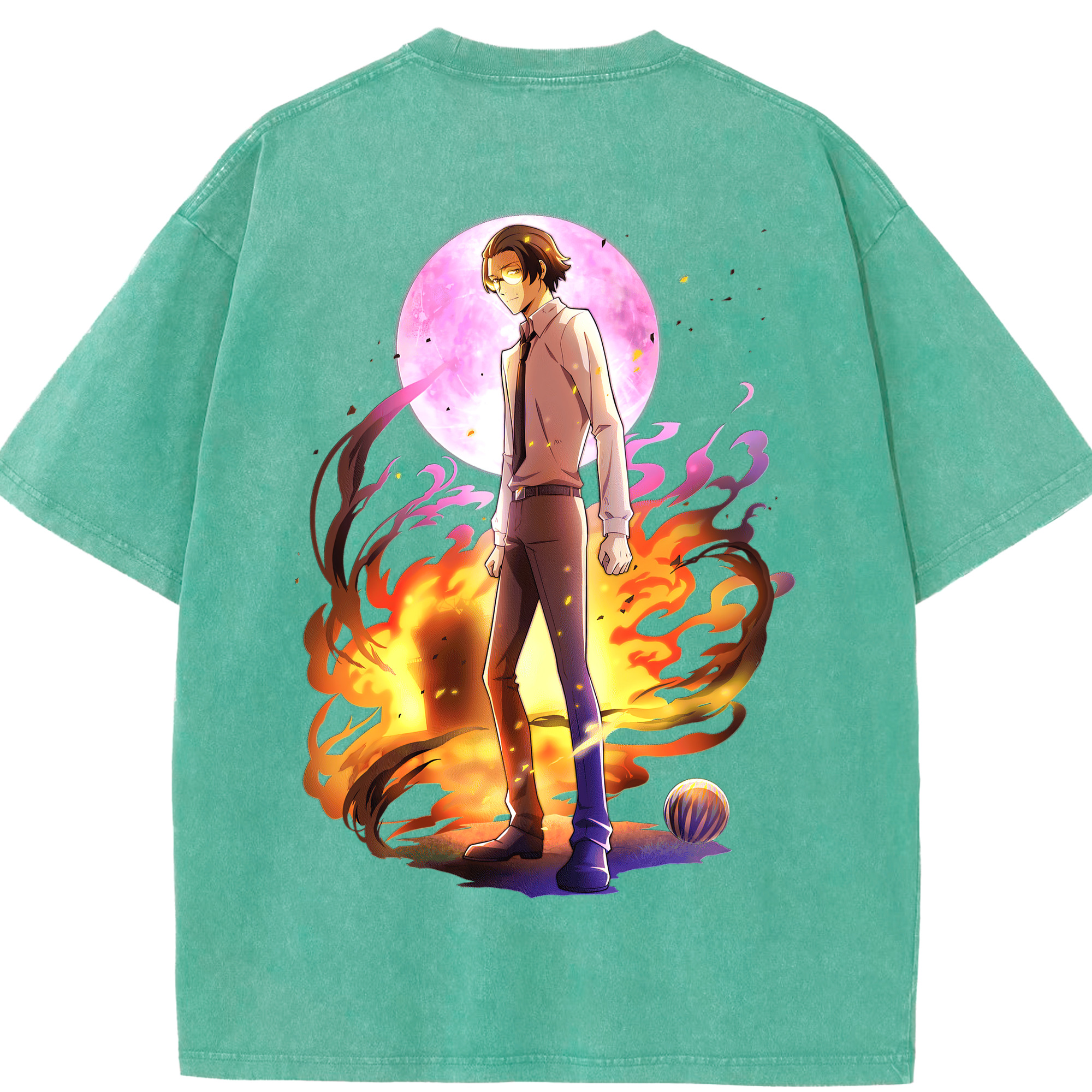 （画像用） 文豪ストレイドッグス Bungo Stray Dogs 綿100% ヴィンテージ風 半袖Tシャツ（背面プリント）